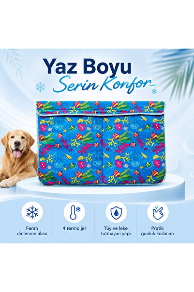 Havhav Köpek Serinletici Minder Mat 70x50 cm – 2 Termo Jel Dahil Yazlık Soğut...