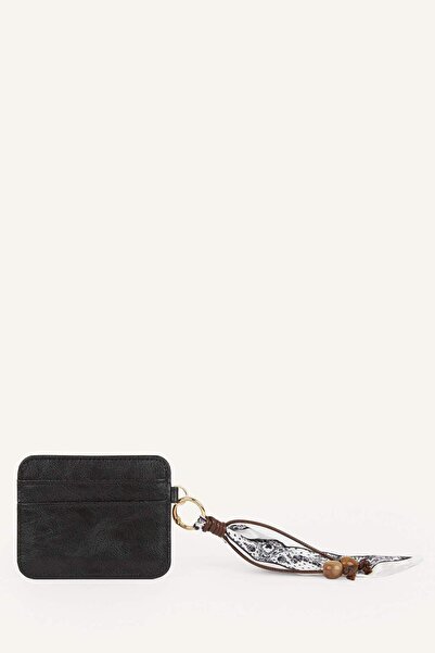 DeFacto Women's Faux Leather Black Card Holder I2529Axns