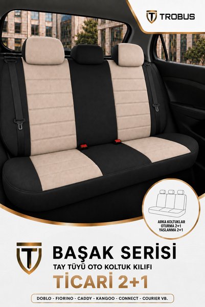 TROBUS Ford Connect 2010-2014 Başak Serisi 2+1 Ticari Tay Tüyü Koltuk Kılıfı