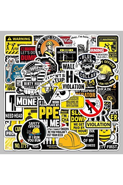 Choice MULTICOLOR 50Pcs/Set Hard Hat Sticker 50 Graffiti Waterproof Warning S...