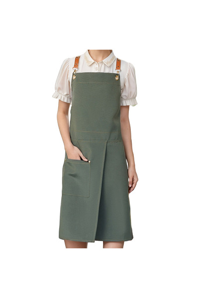 Choice4 OneSize Army green 1 Piece of Waterproof Canvas Apron with Pockets - ...