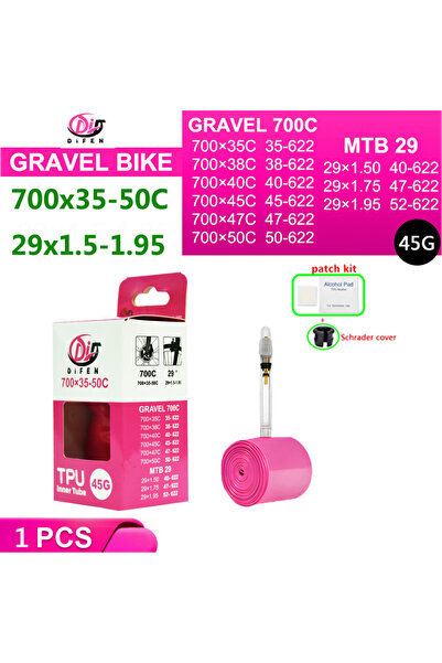 Choice Presta Valve 65mm DiFEN 700x35-50C 1PC DiFEN TPU Inner Tube 700C GRAVE...