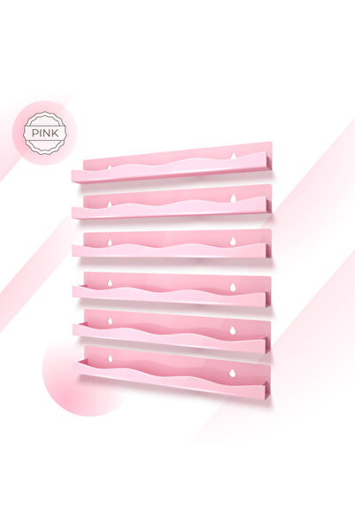 Choice Pink Nail Polish Wall Rack: 6 Pack 15 Inch Light Pink Acrylic Nail Pol...