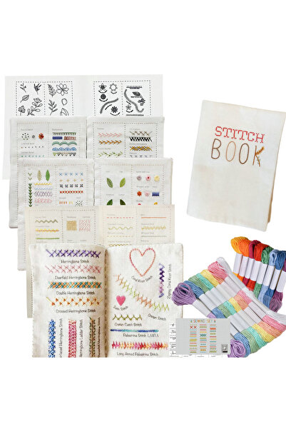 Choice 6 Pages-A Embroidery Stitch Book for Beginners Creative Sewing Book DI...