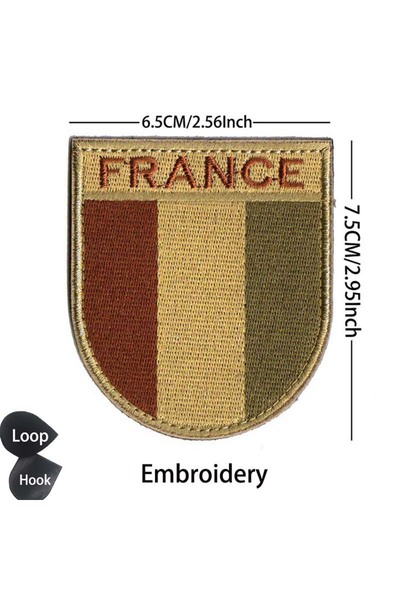 Choice17 HK110-18 France Flag Patch Clothes Applique Embroidery Morale Emblem...