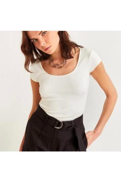 Masal Dünyası Bursa Back Low-Cut Chain Women's Crop Blouse S-M-L 2 Colors