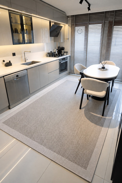 SANRUGS Home & Living SIENA Sisal Dokuma, Kaymaz Taban ve Yıkanabilir, Tozuma...