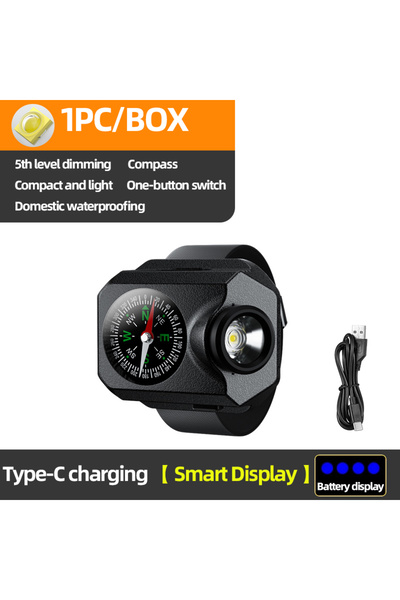 Choice مصباح ساعة LED محمول، كشاف يدوي، ضوء معصم، مصباح طوارئ قابل لإعادة الش...