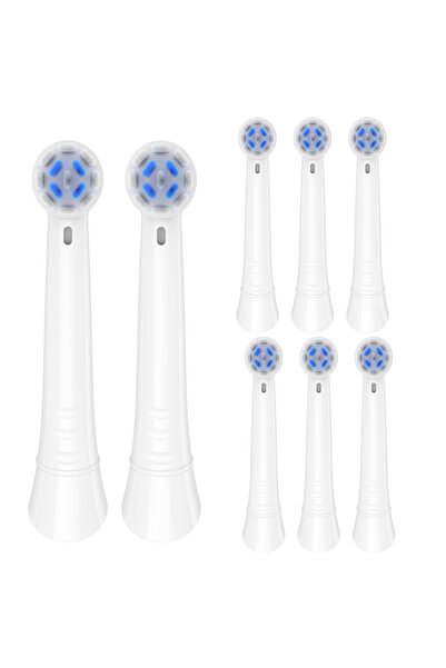 Choice8 White-8pcs Toothbrush Replacement Heads Compatible with Oral B IO 10 ...