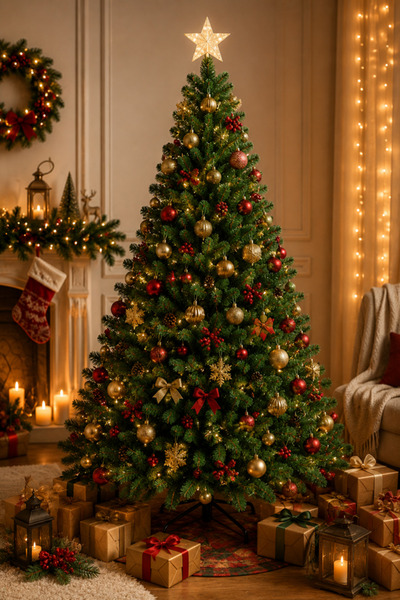 Begin Power 300 Cm Yılbaşı Ağacı 1800 Gür Dallı Metal Gövde Metal Ayak Noel A...
