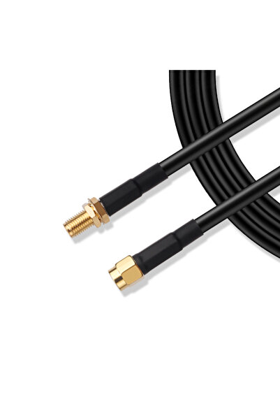Choice3 2m black RG58 Coaxial Cable SMA Male to SMA Female Connector Industri...