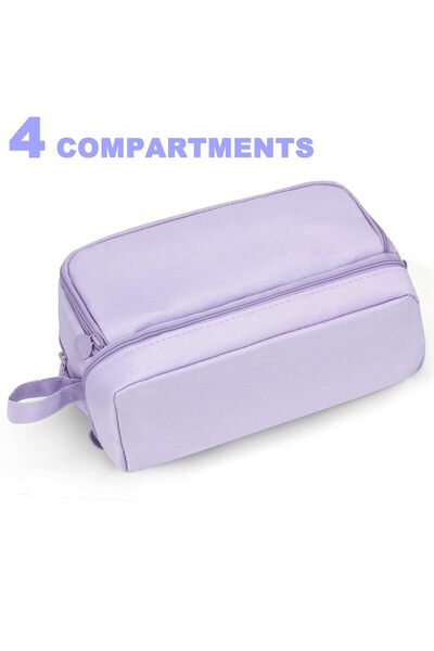 Choice1 PURPLE Large-Capacity Portable Pencil Case Minimalist Multi-Compartme...