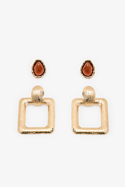 Penti Gold Color Karen Earring Set