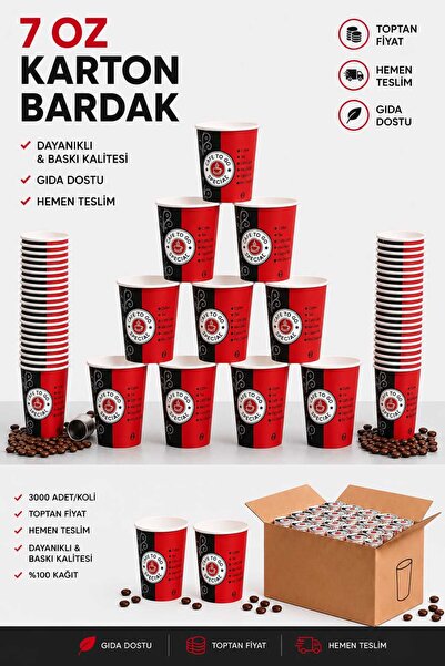 3000 ADET KARTON BARDAK