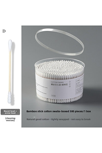 Choice3 Circle screw D 500PCS Disposable Cotton Swab Box With Double End Roun...