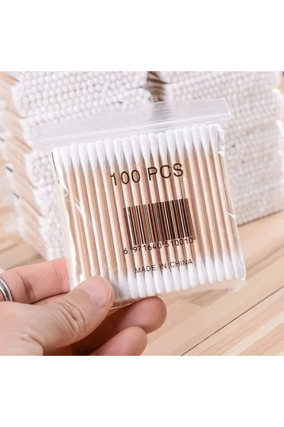 Choice1 100pcs Precision Pointed Cotton Swabs – 2-Ended Bamboo Sticks for Mak...