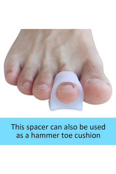 Choice White-2Pcs Pexmen 2/4Pcs Toe Separator Protector Gel Toe Spacer Bunion...
