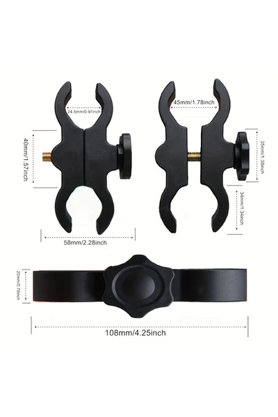 Choice Black High Hardness Round Pipe Clamp Universal Flashlight Tube Tactica...
