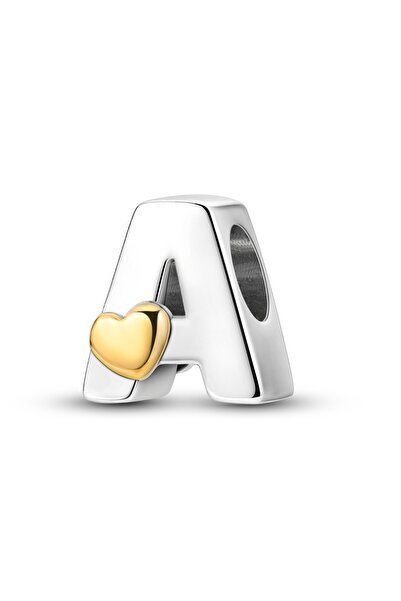 Choice4 KTC874-A New Silver Plated Heart Shape A-Z Letter Charms Beads Fit Or...