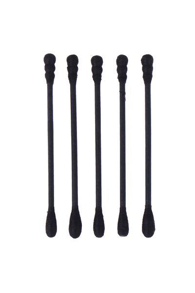 Choice one size 200pcs Disposable Cotton Swab Spiral Ear Cleaner Black Double...
