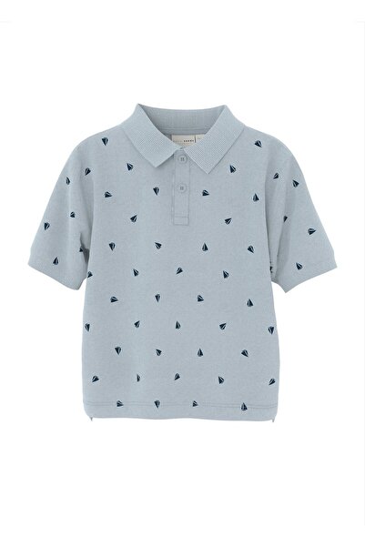 name ıt Tshirt Polo Neck Blue
