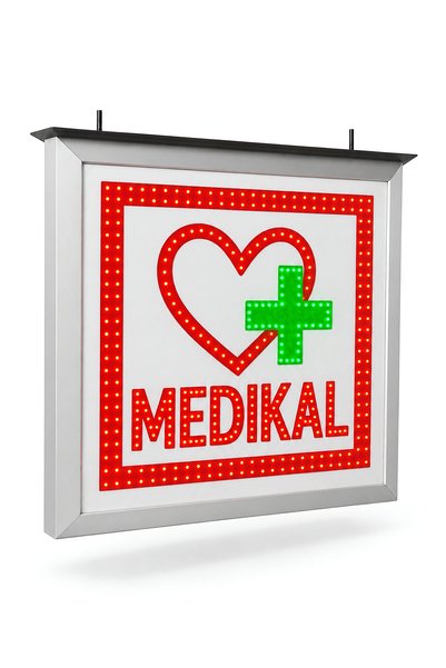 ÖzgürceSeç Medical Logo Led Sign 60 X 60 cm