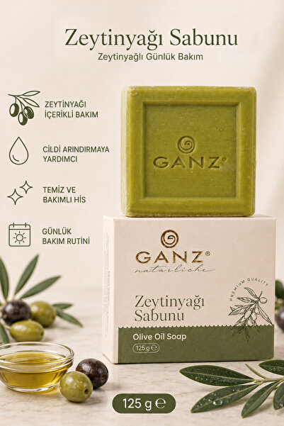 Ganz Zeytinyağı Sabunu - Yüz Cilt Temizleyici Kalıp Sabun 125 gr
