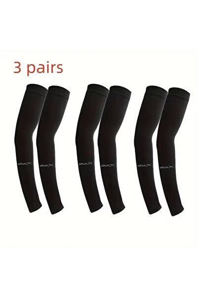 Choice One Size Black 3 Pairs of Breathable Sun Protection Sleeves for Outdoo...