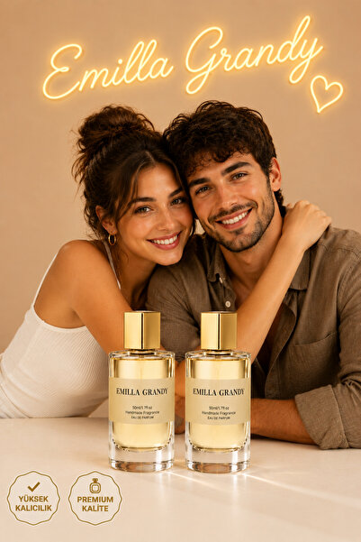 EMILLA GRANDY Black & Pudra Lüks Parfüm Kombini | 50 ml Kadın & Erkek 2’li ED...