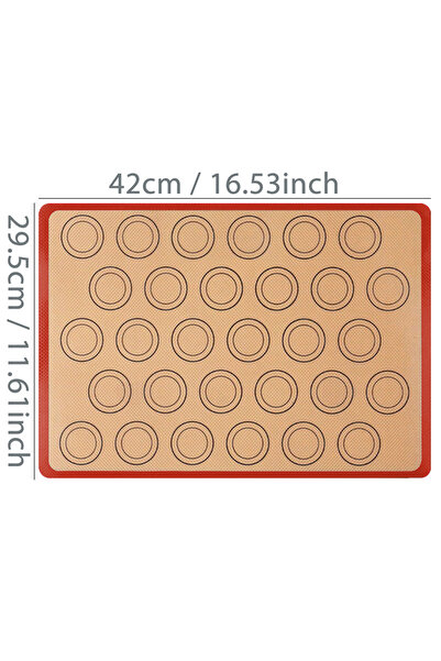 Choice RedBlack 42x29.5cm 1PC Silicone Baking Mat for Oven, Reusable Non Stic...