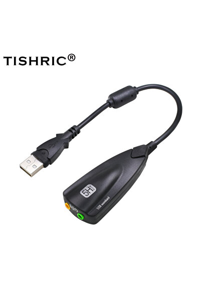 Choice Black TISHRIC Promotion 5HV2 External usb sound card 7.1 with 3.5mm au...