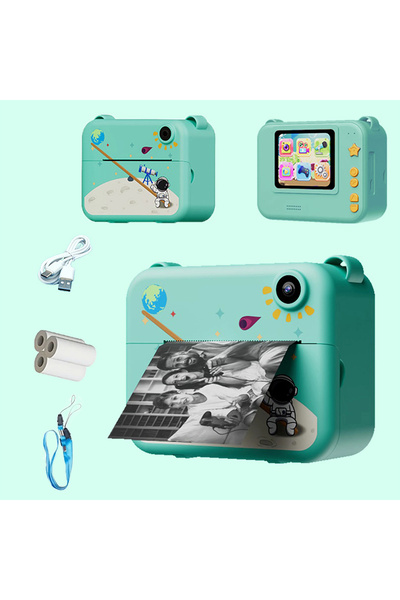 Choice3 Blue Digital Kids Instant Printing Camera Mini Thermal Photo Printer ...