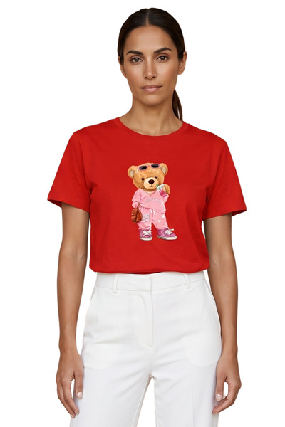 DK DAKSEL Unisex Teddy Bear Printed Oversize T-Shirt with 10+ Color Options