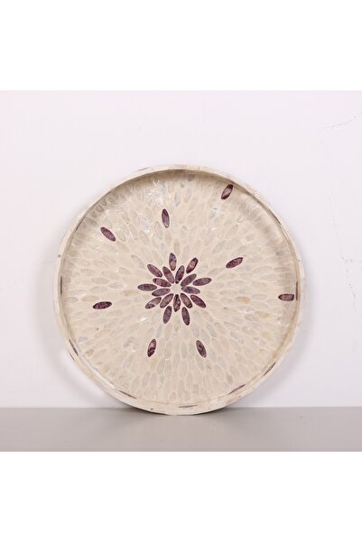 Mylamp PURE SEDEF 40 x4,5 cm. Sedefli Mozaik Tepsi