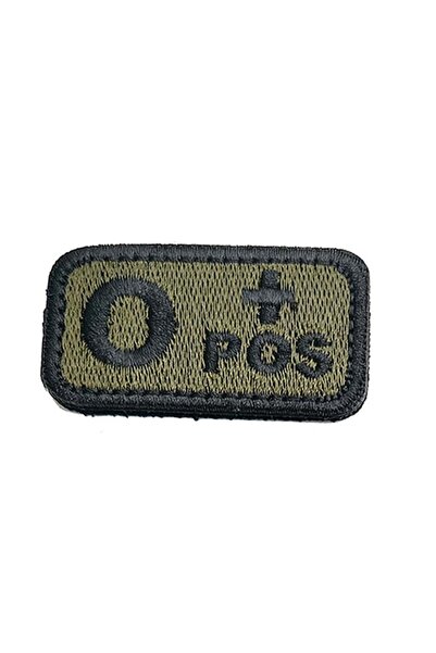 Choice4 Green O POS 2.5*5CM,A B AB O POS-NEG Blood Type Badges Fabric Appliqu...