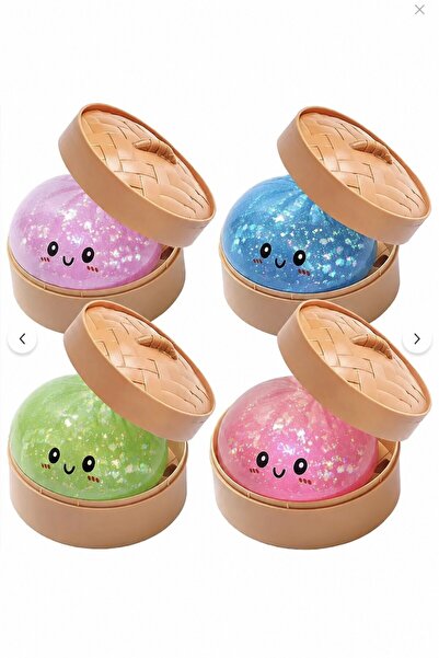 TOYFEST Dim Sum Viral Squishy Stress Ball Squeezable Sensory Toy Chinese Dumpling Box Shaped -10 Cm-1 Piece