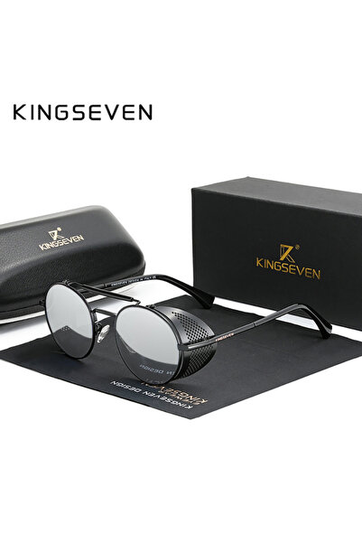 Choice Black Silvery KINGSEVEN Retro Gothic Steampunk Sunglasses Polarized UV...