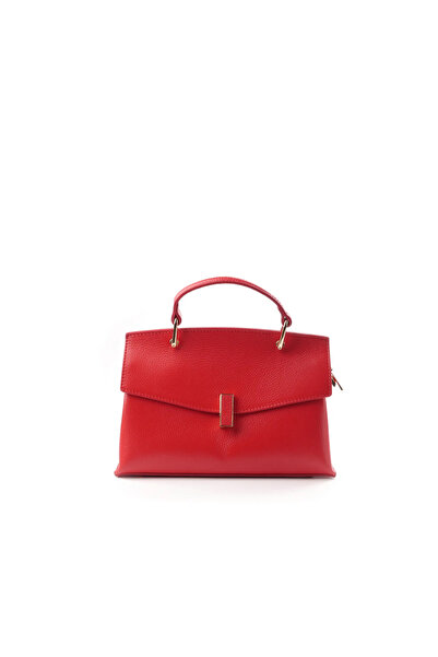 Poseta Domnitei Alessia Medium Bag from Leather - Red