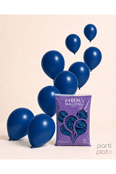 HBK Balon بالون باستيل 11 بوصة Hbk أزرق داكن 100 قطعة