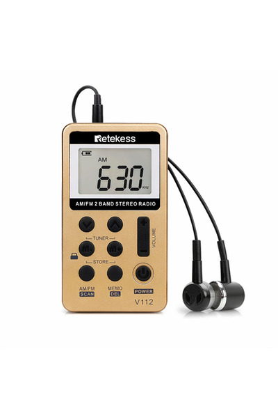 Choice Gold Retekess V112 Radio Mini Pocket Radio Receiver Portable Radios AM...