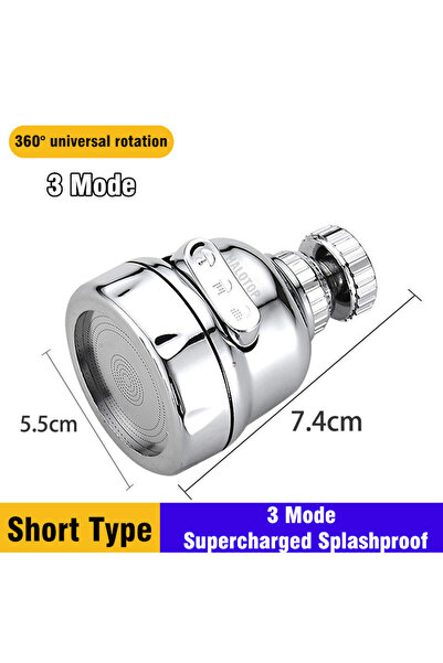 Choice 3 Mode-Short B 2/3 Modes Sink Faucet 360 Degree Rotation Filter Extens...