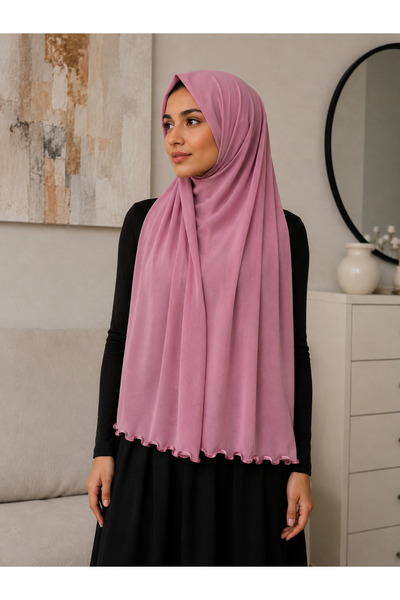 Blotch Premium Lycra Dusty Rose Color Lycra Sandy Jersey Shawl