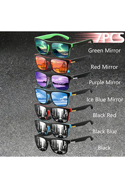 choice2 7PCSF733-3 7PCS Vintage Sun Glasses Classic Fashion Colorful Stripe S...