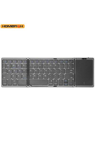 Choice Gray New portable ultra-thin wireless mini three-fold Bluetooth keyboa...