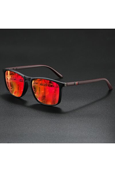 Choice3 C5-red mirror Classic Fashion Square Sunglasses - Lightweight Frame w...