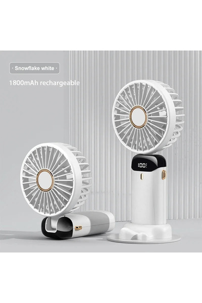 choice2 WHITE Portable Handheld Mini Fan Foldable Neck Hanging Fans 5 Speed U...