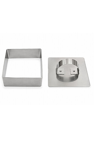 dinckitchen Pres Aparatlı Kare Pasta ve Parfe Kalıbı 8x8x3,8 cm 8 cm
