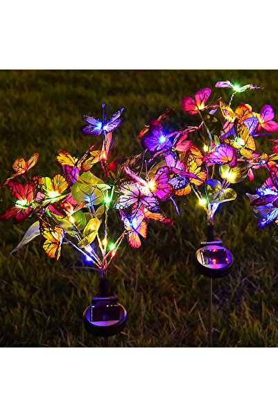 Choice 1pc butterfly flower RGB Solar Butterfly Flower Ground Lamp , Outdoor ...
