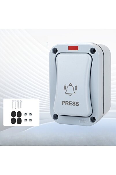 Choice AC250V 20A Doorbell Switch Self-resetting Outdoor IP66 Waterproof Door...