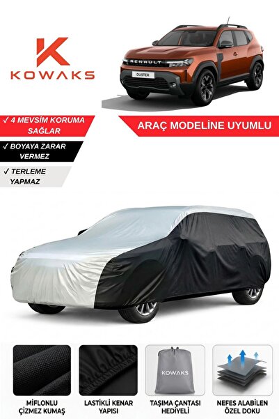 KOWAKS Renault Duster Oto Branda, Araba Brandası, Siyah-Gri